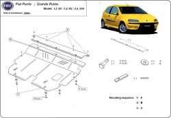 Kryt pod motor FIAT GRANDE PUNTO Van (199_) - Plech