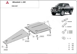 Kryt diferenciálu a převodovky MITSUBISHI L 200 Platform/Chassis (K6_T, K7_T) - Plech
