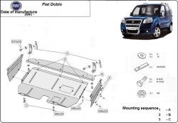 Kryt pod motor FIAT DOBLO MPV (119) - Plech