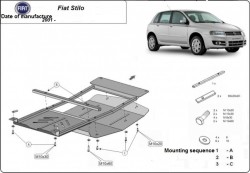 Kryt pod motor FIAT STILO Hatchback (192) - Plech