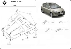 Kryt pod motor RENAULT MEGANE II Hatchback Van (KM0/2_) - Plech