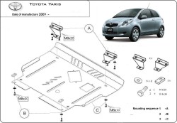 Kryt pod motor TOYOTA YARIS II Hatchback - Plech