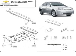 Kryt pod motor CHEVROLET LACETTI Sedan (J200) - Plech
