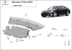 Kryt pod motor MERCEDES-BENZ S-CLASS Sedan (W221) - Plech
