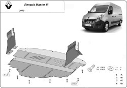Kryt pod motor OPEL MOVANO B Platform/Chassis (X62) - Plech