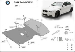 Kryt pod motor BMW 3 Sedan (E90) - Plech