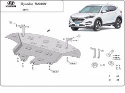 Kryt pod motor HYUNDAI TUCSON Skříň/SUV (TLE) - Plech