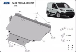 Kryt pod motor FORD FOCUS III Box Body / Hatchback - Plech