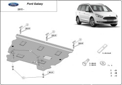 Kryt pod motor FORD MONDEO V Hatchback (CE) - Plech