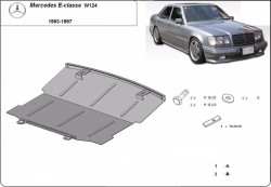 Kryt pod motor MERCEDES-BENZ E-CLASS Kabriolet (A124) - Plech