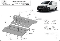 Kryt pod motor MERCEDES-BENZ VITO Box (W447) - Plech