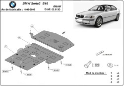 BMW 3 Kombi (E46) Kryt pod motor - Plech