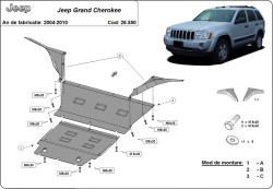 JEEP GRAND CHEROKEE III (WK) Kryt pod motor - Plech