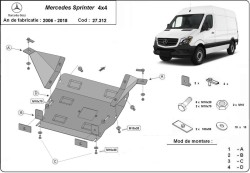 MERCEDES-BENZ SPRINTER 3-T Minibus (906) Kryt pod motor - Plech