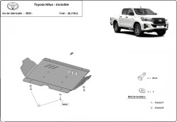 TOYOTA HILUX VIII Platform/Chassis (_N1_) Kryt pod motor - Plech
