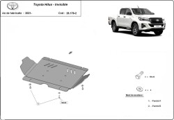 TOYOTA HILUX VIII Pickup (_N1_) Kryt pod motor - Plech