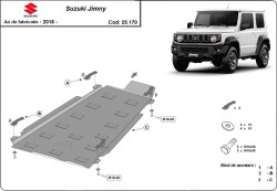 SUZUKI JIMNY Closed Off-Road Vehicle (A6G) Kryt pod převodovku - Plech