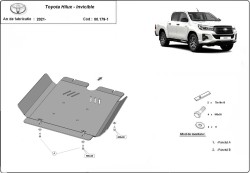 TOYOTA HILUX VIII Platform/Chassis (_N1_) Kryt pod převodovku - Plech